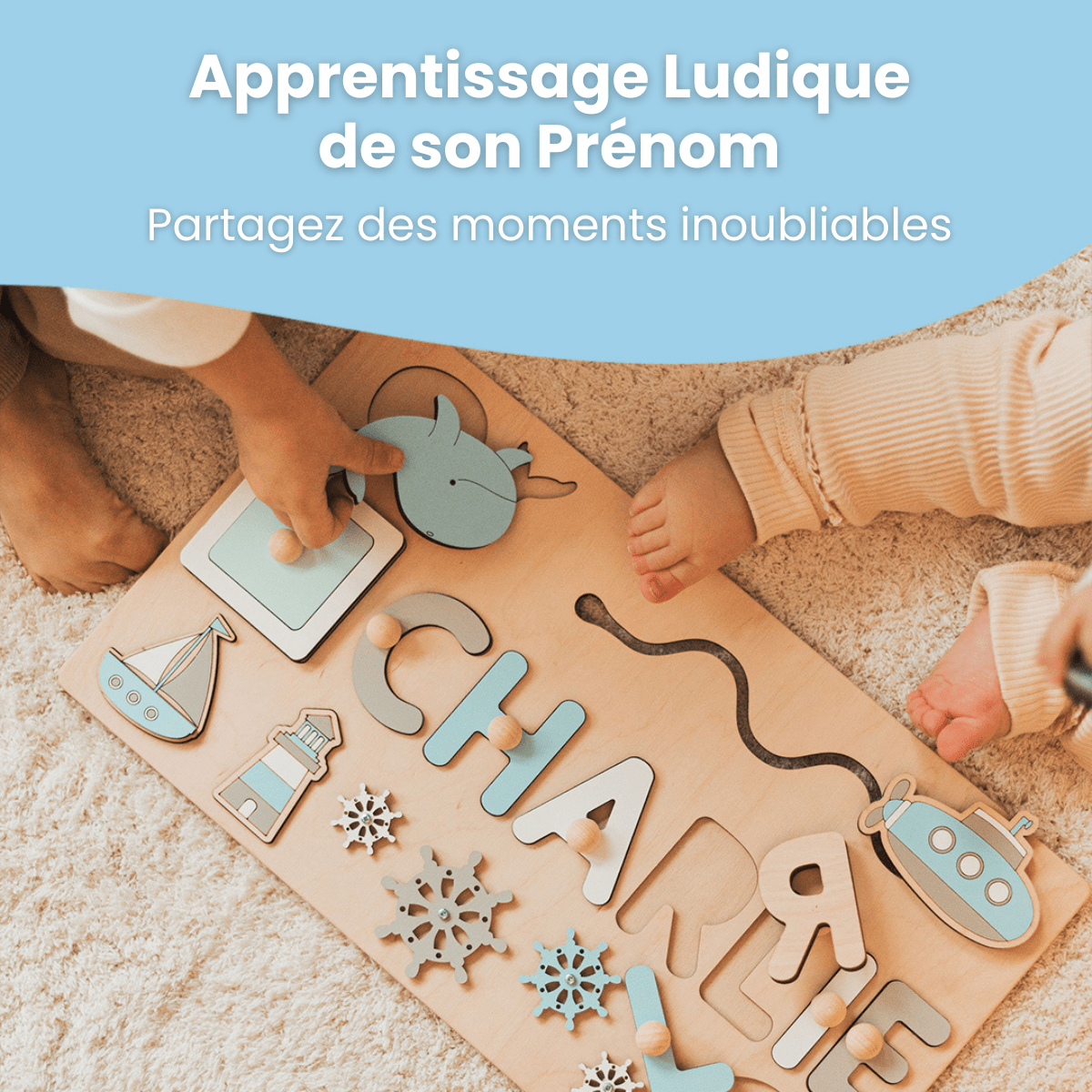 Casse - tête en Bois Personnalisé - Enfant Joyeux FR
