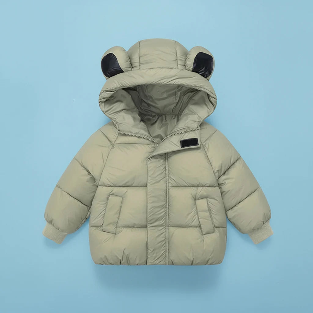 Manteau D’Hiver Enfant Matelassé À Capuche