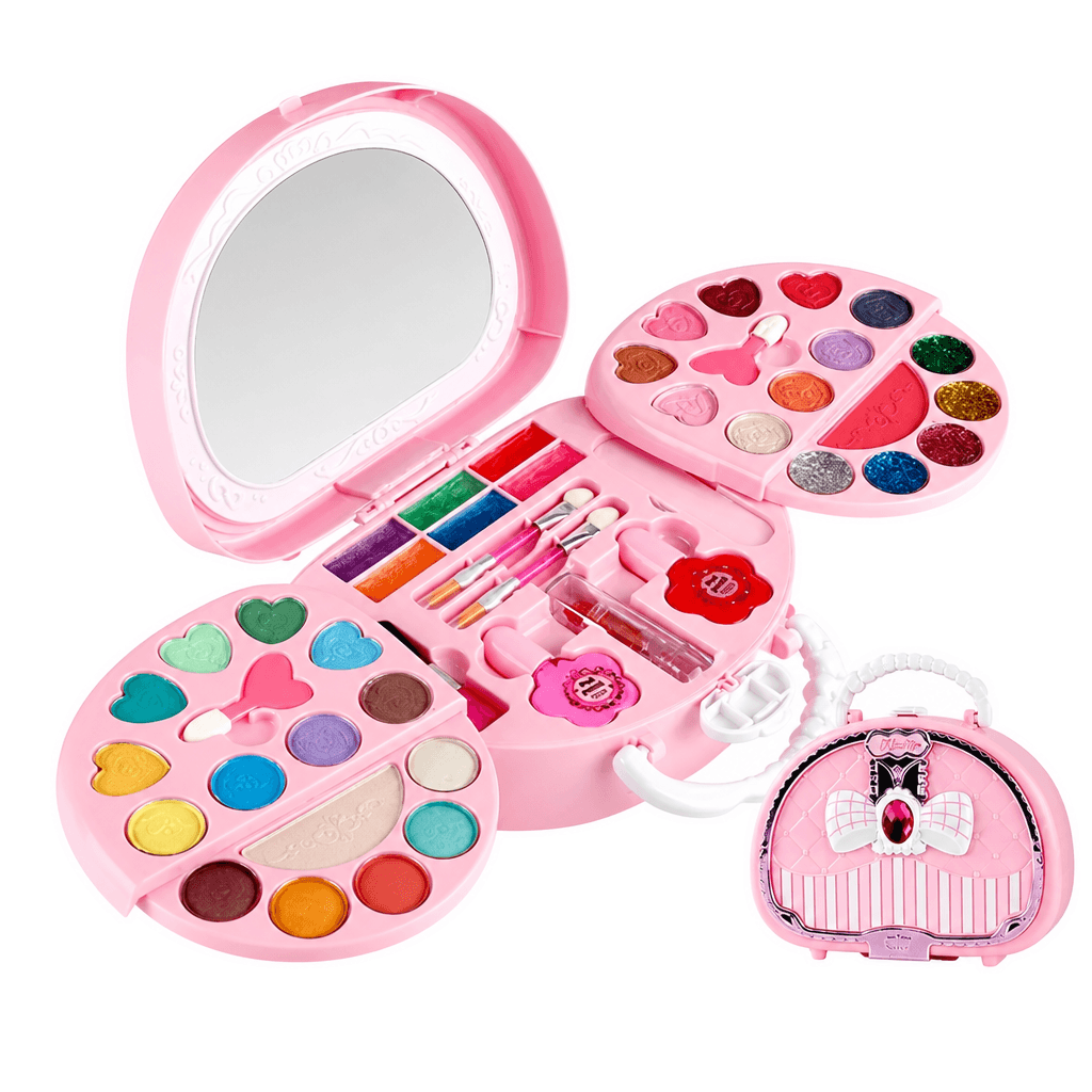 Détail de la trousse enfant conçue pour ranger les accessoires de maquillage.