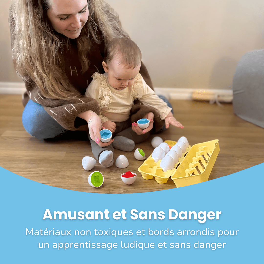 Œufs Géométriques Montessori - Enfant Joyeux FR