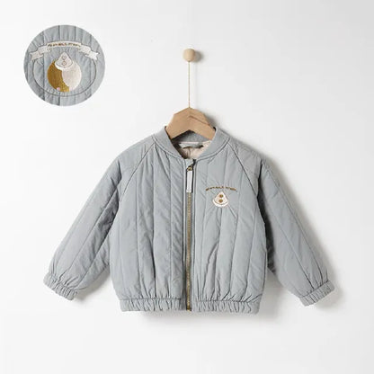 Vue arrière de la veste en coton brodée