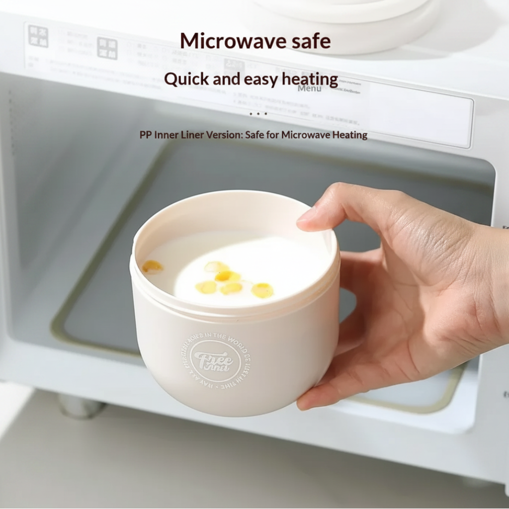 Bol isotherme en inox présenté sous différents angles