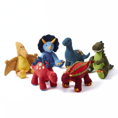 Peluche dinosaure douce pour enfant vue de face