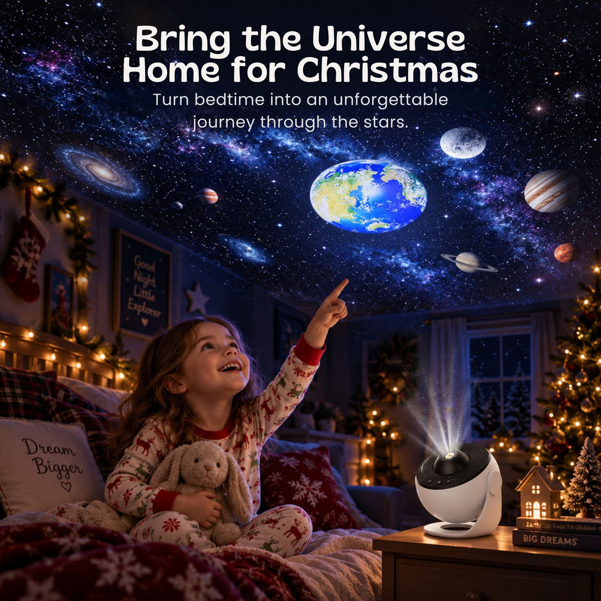 Vue rapprochée du projecteur de ciel étoilé pour enfants