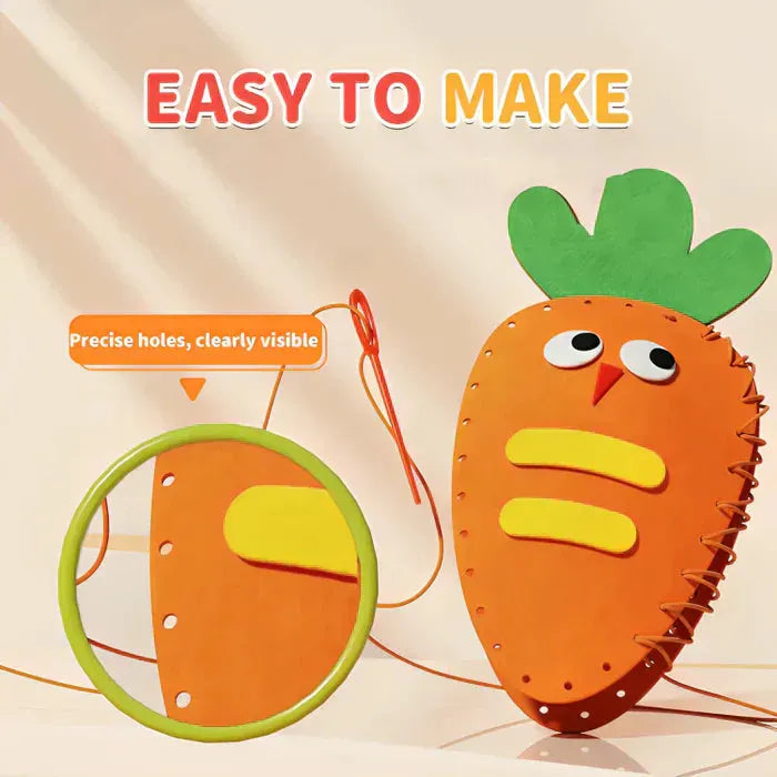 Détails des outils inclus dans le kit de couture pour enfants