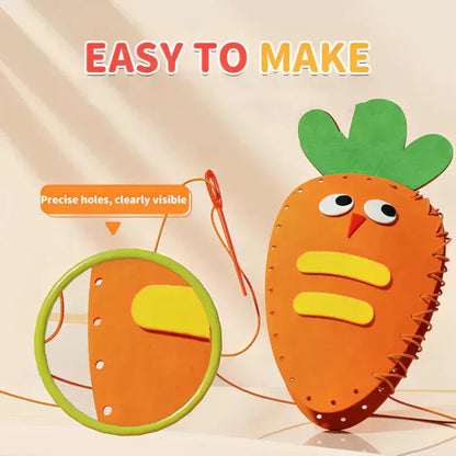 Détails des outils inclus dans le kit de couture pour enfants