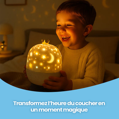 Veilleuse avec projection de ciel étoilé