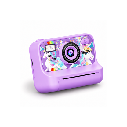 Appareil photo instantané pour enfants présenté avec une photo imprimée