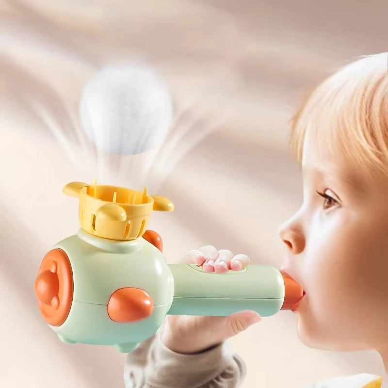 Jeu de souffle Montessori pour développer la communication