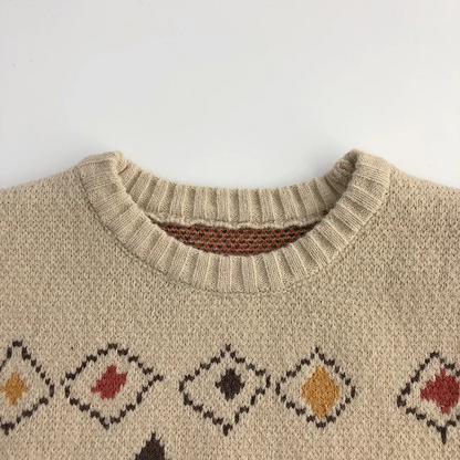 Pull enfant à manches longues avec col rond