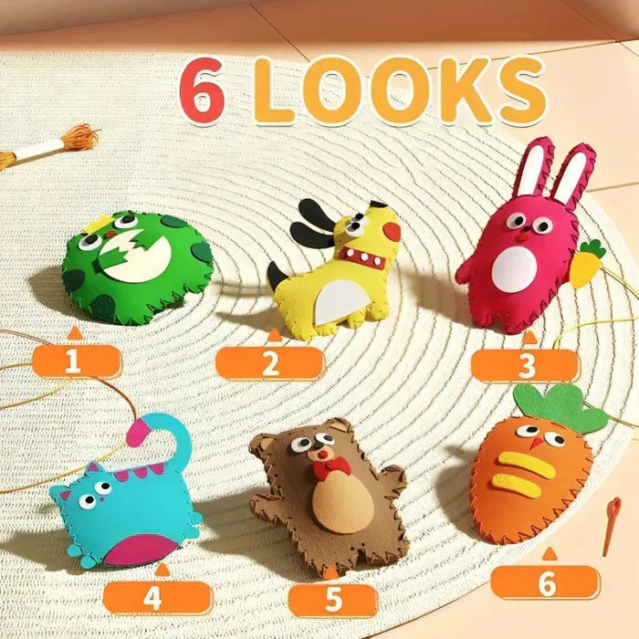Activité de couture ludique à réaliser avec ce kit pour enfants