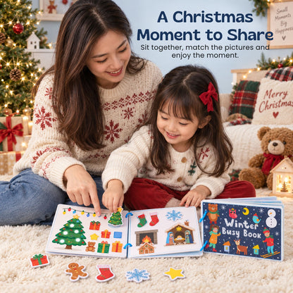 Couverture du livre d’activités hivernal réutilisable