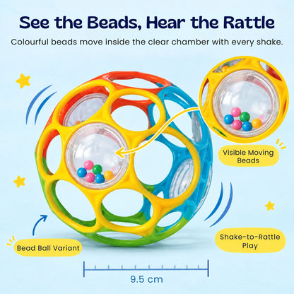Balle d’éveil adaptée aux petites mains de bébé