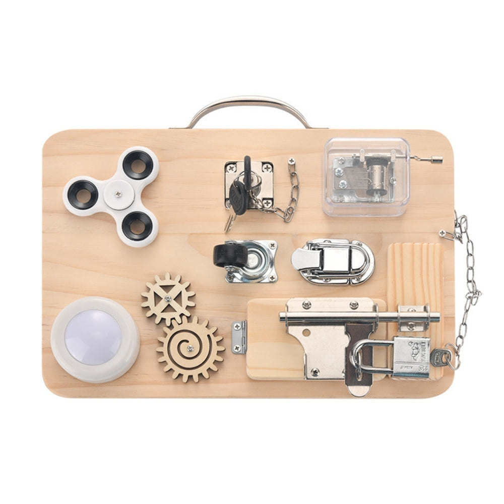 Tableau Montessori d’Activités à Loquets pour Enfant
