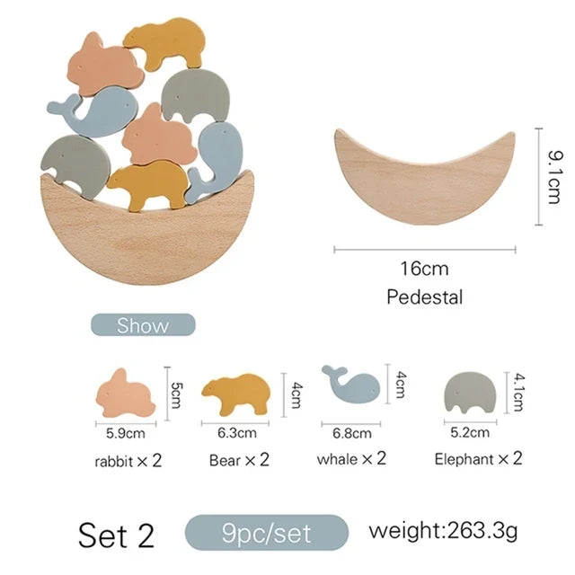 Détail des formes d’animaux du puzzle 3D