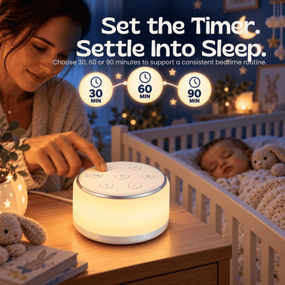 Machine à bruit blanc pour accompagner le sommeil de bébé