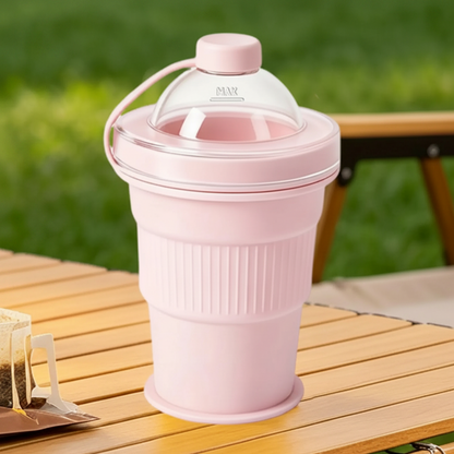 Gobelet nomade en silicone adapté aux boissons