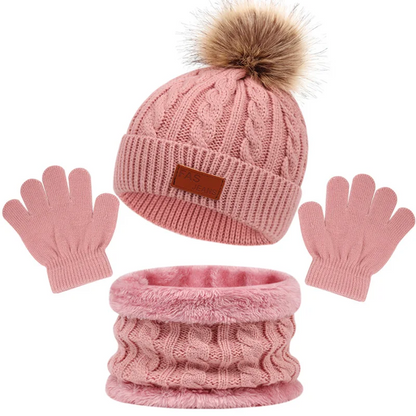 Ensemble Hiver Enfant Avec Bonnet Écharpe Et Gants
