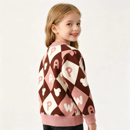 Gilet tricoté coloré avec fermeture boutonnée sur le devant