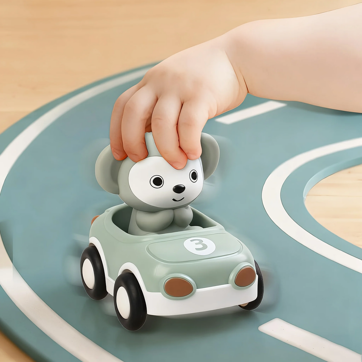 Lot de voitures en silicone avec détails inspirés des animaux