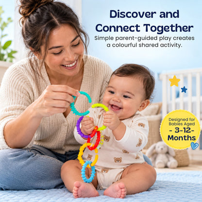 Anneaux de préhension bébé aux formes et couleurs variées