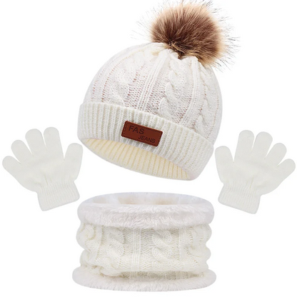 Ensemble Hiver Enfant Avec Bonnet Écharpe Et Gants