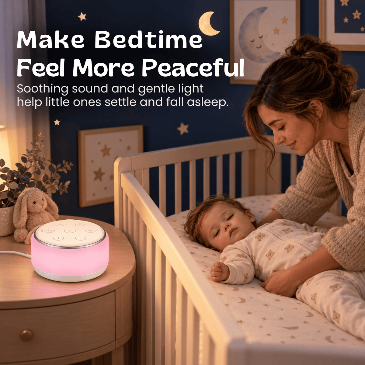 Appareil sonore pour bébé avec lumière douce de veilleuse