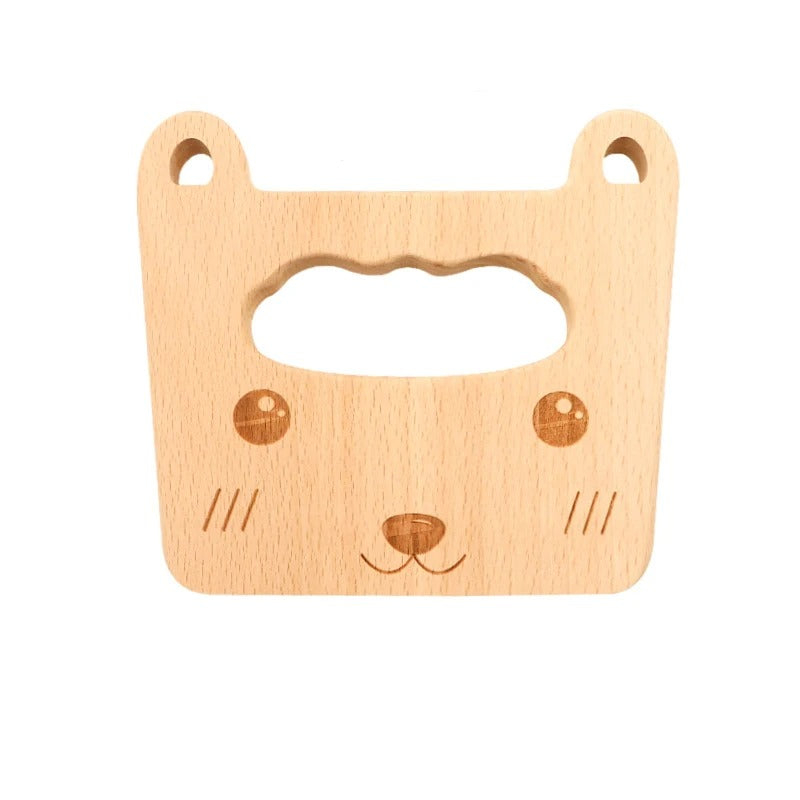 Couteau éducatif en bois présenté pour les enfants