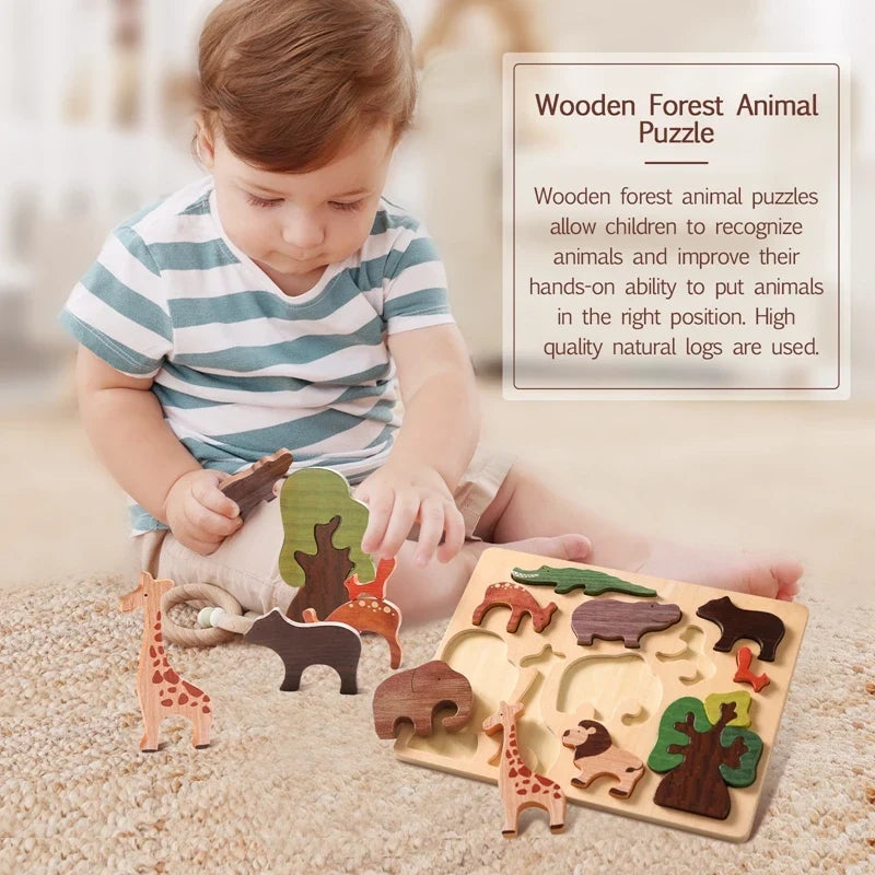 Vue d’ensemble du puzzle en bois 3D pour enfant