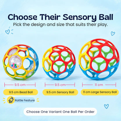 Balle pour bébé conçue pour être roulée et manipulée