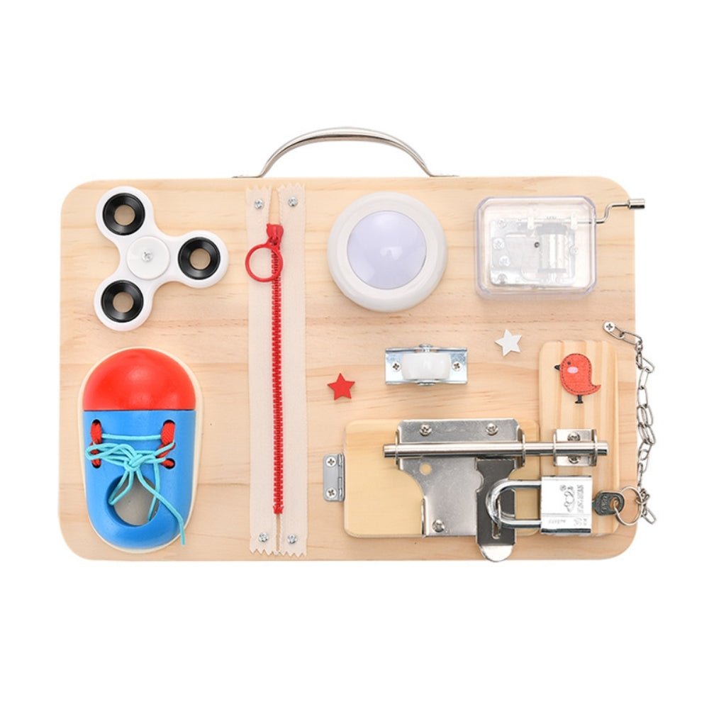 Tableau Montessori d’Activités à Loquets pour Enfant