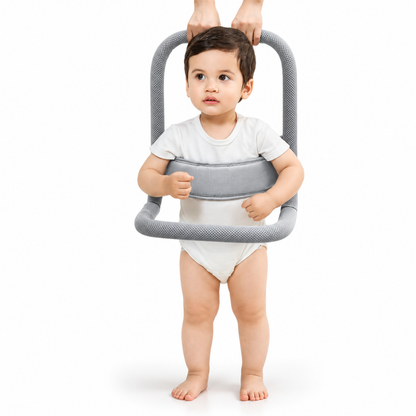 Aide à la marche pour bébé avec harnais pliable, vue d’ensemble du produit.