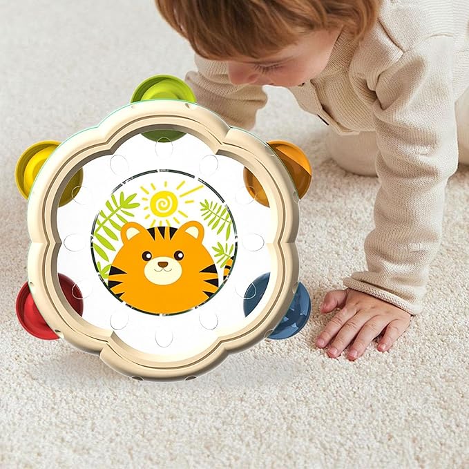 Tambourin musical Montessori adapté à l’éveil des jeunes enfants