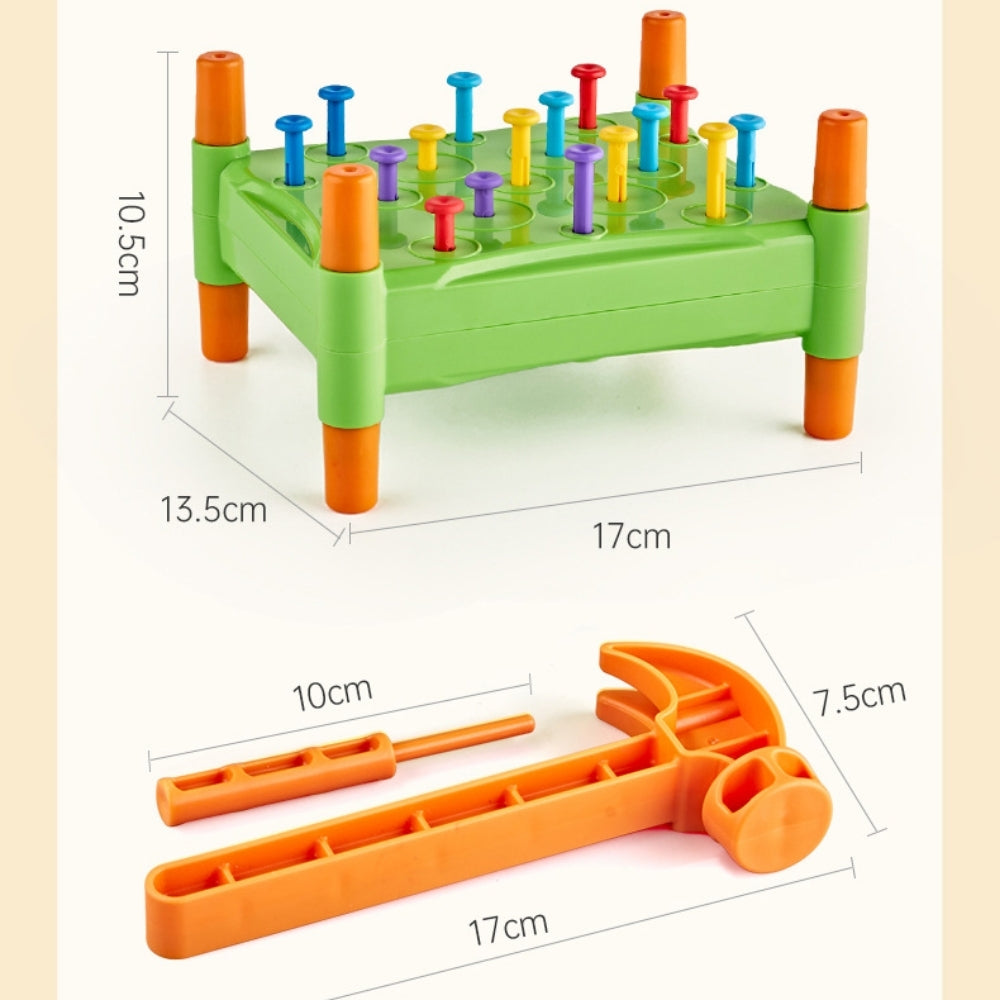 Jeu de marteau en bois adapté aux activités éducatives
