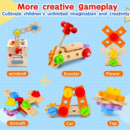 Jeu de bricolage en bois conçu pour stimuler l’imagination