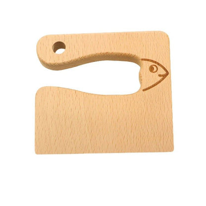 Couteau Montessori en bois pour une activité d’éveil pratique