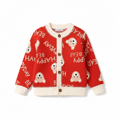 Gilet Tricoté Enfant À Motifs Colorés