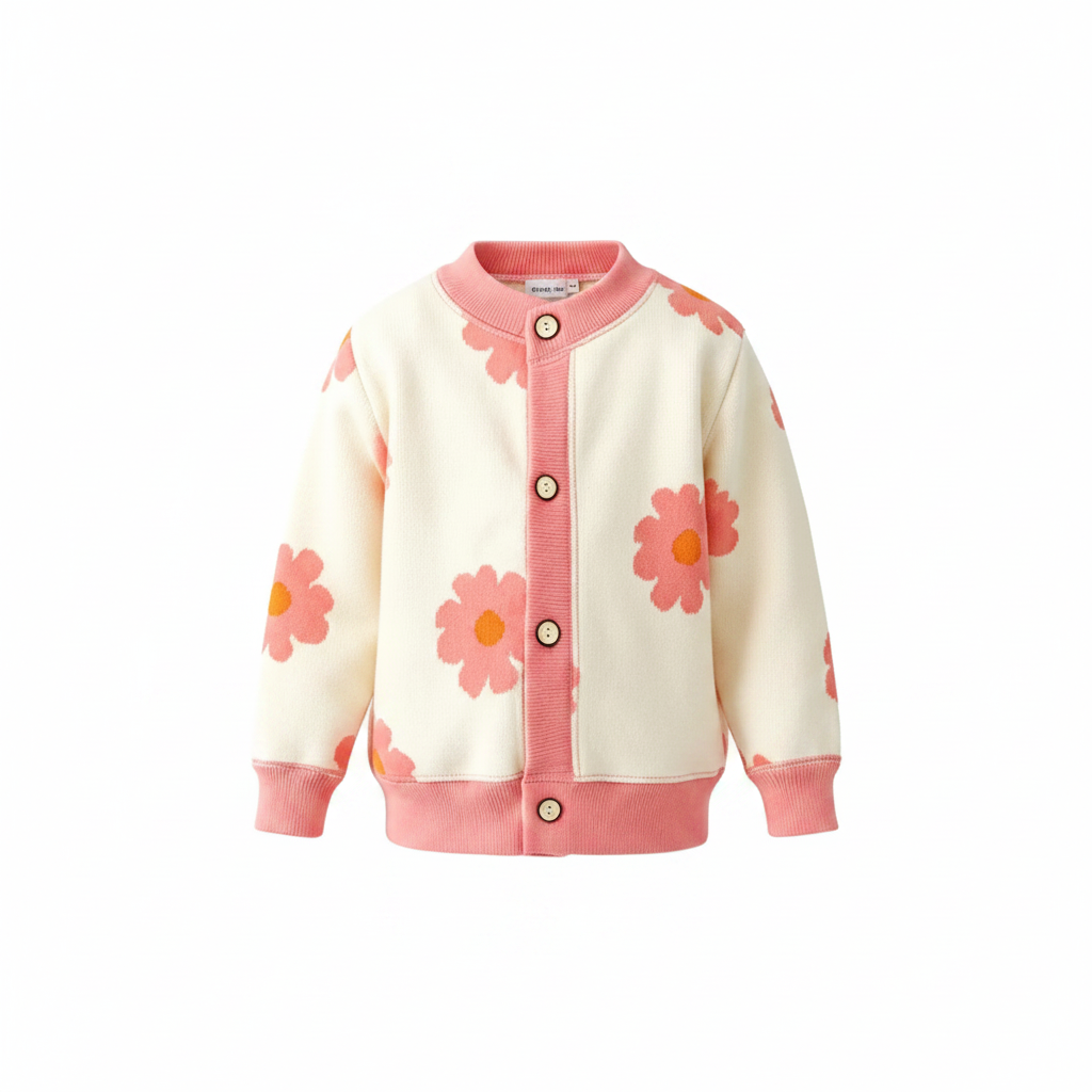 Gilet Tricoté Enfant À Motifs Colorés