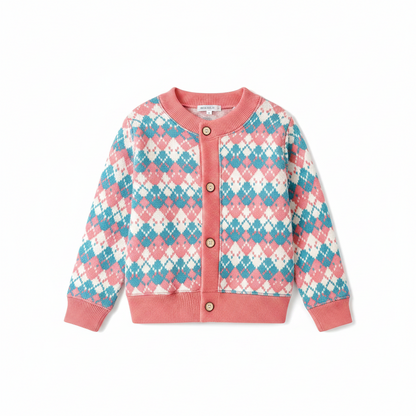 Gilet Tricoté Enfant À Motifs Colorés