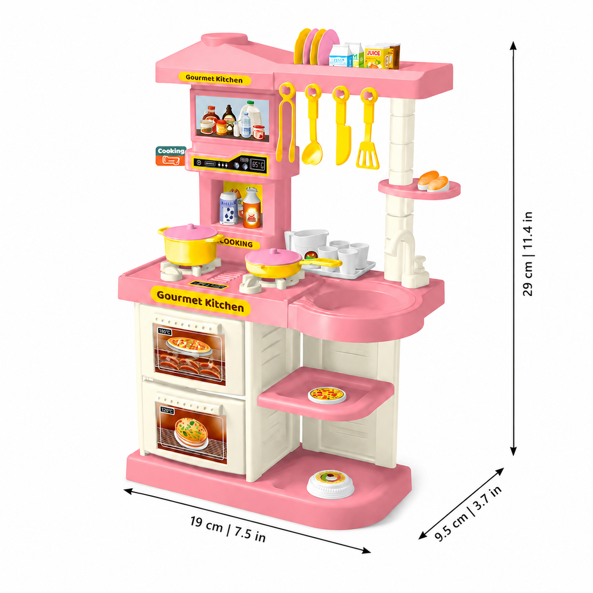 Vue de la cuisine enfant avec son évier et son espace de préparation