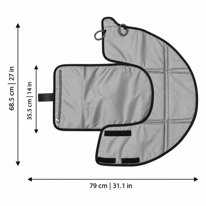 Matelas à langer nomade déplié pour changer bébé confortablement