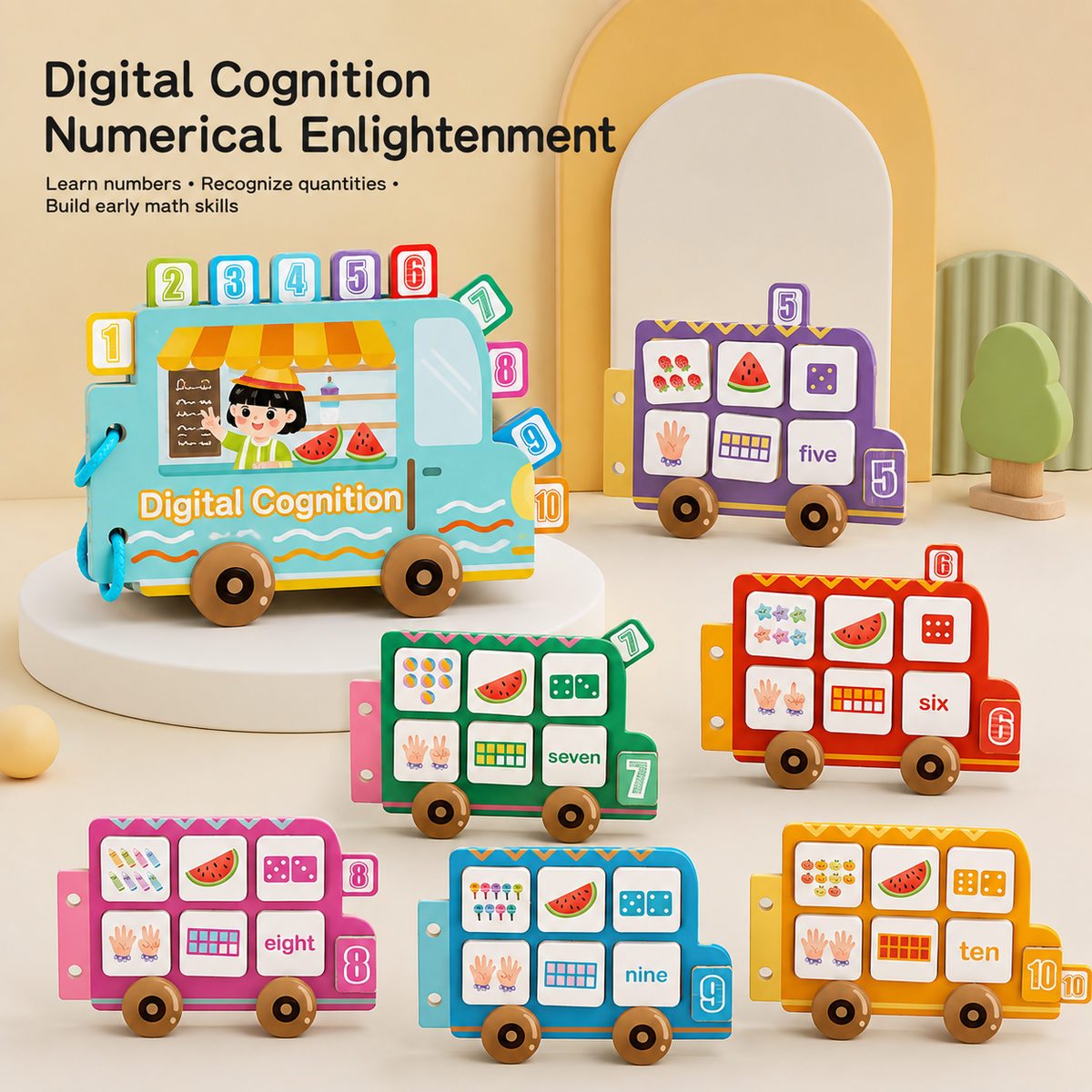 Jeu éducatif pour apprendre à compter progressivement