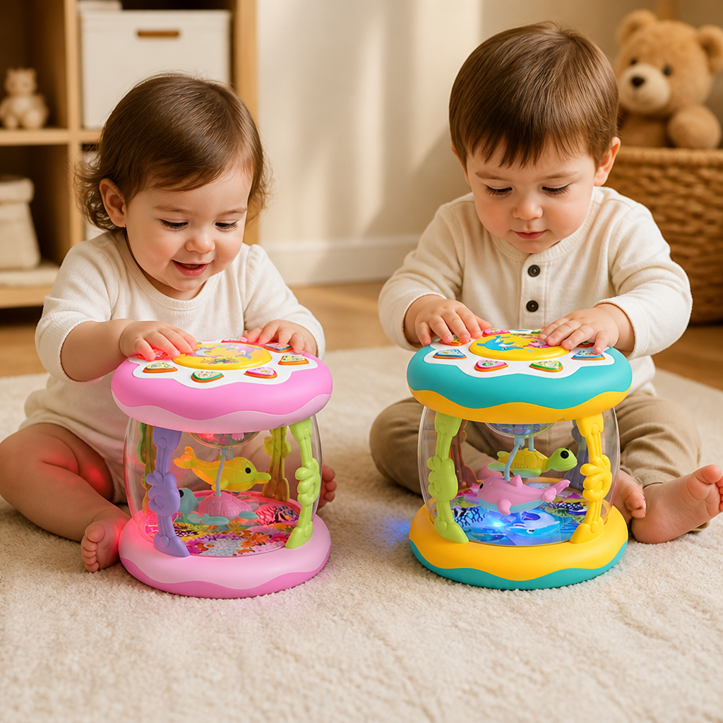 Jouet musical interactif pour bébé avec lumières et boutons