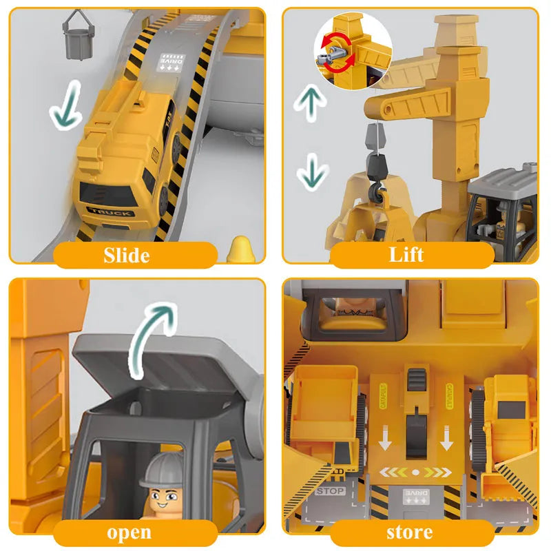 Pièces et outils du jeu de construction présentés ensemble