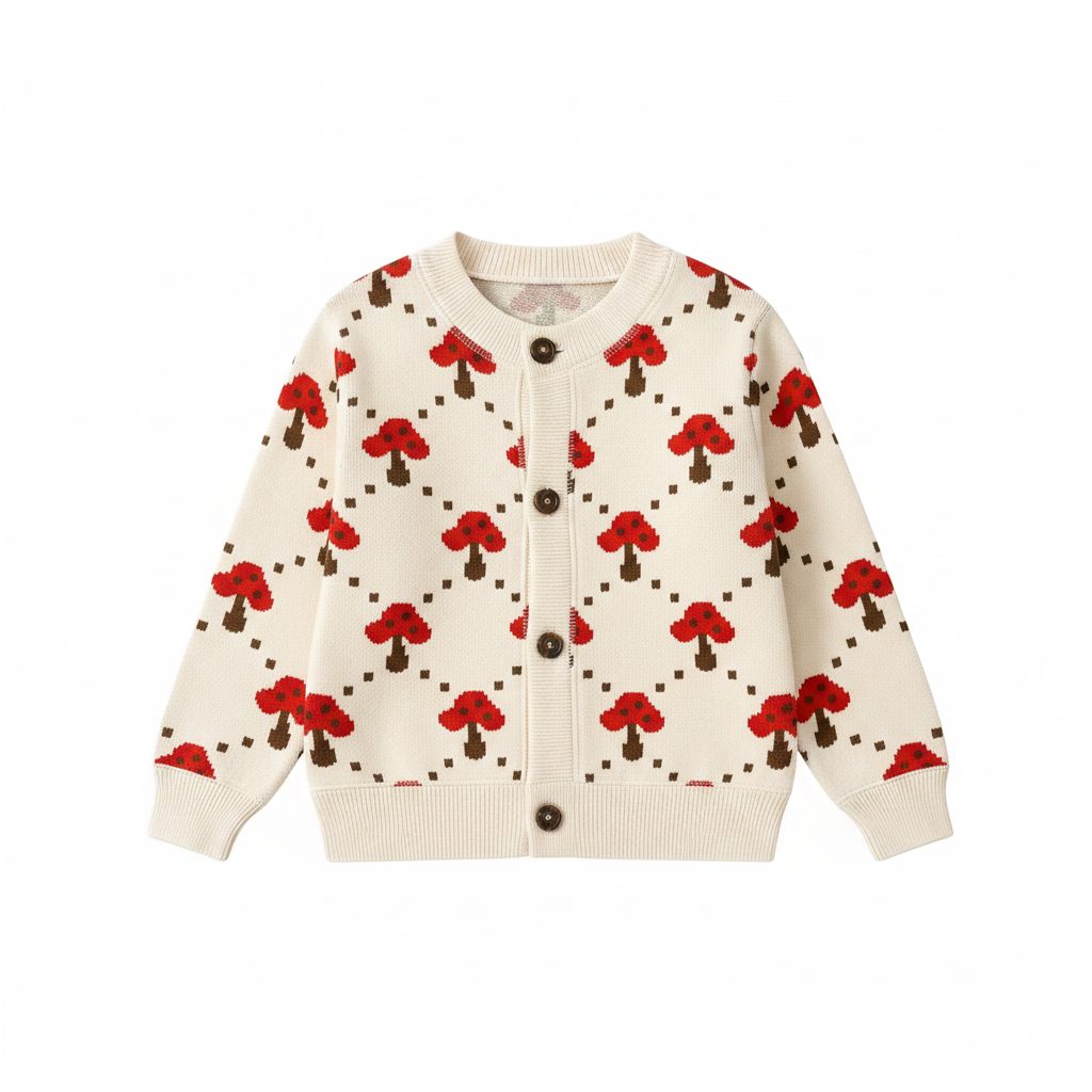Gilet Tricoté Enfant À Motifs Colorés