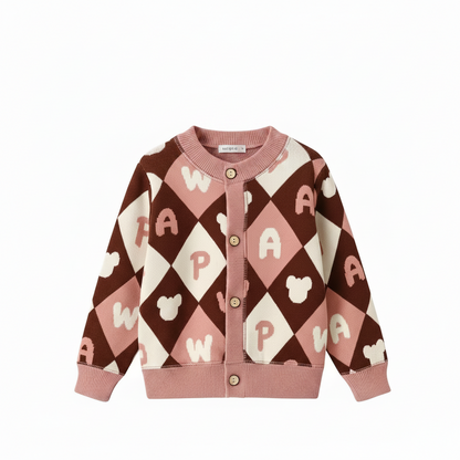 Gilet Tricoté Enfant À Motifs Colorés