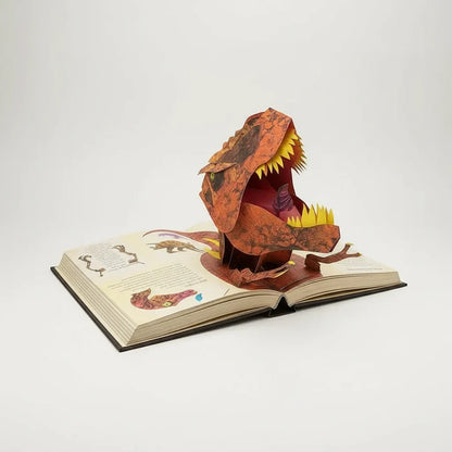 Couverture du livre pop-up 3D consacré aux dinosaures