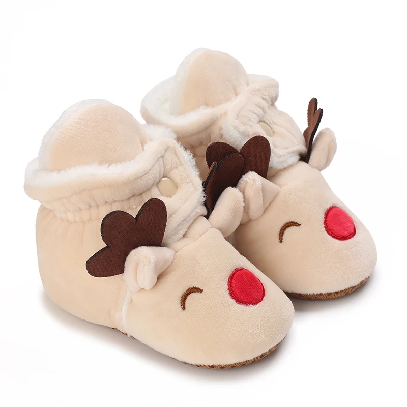 Chaussons Bébé Doublés Pour L’Hiver À Fermeture Auto-agrippante