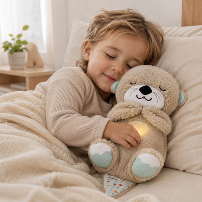 Peluche loutre douce présentée de face