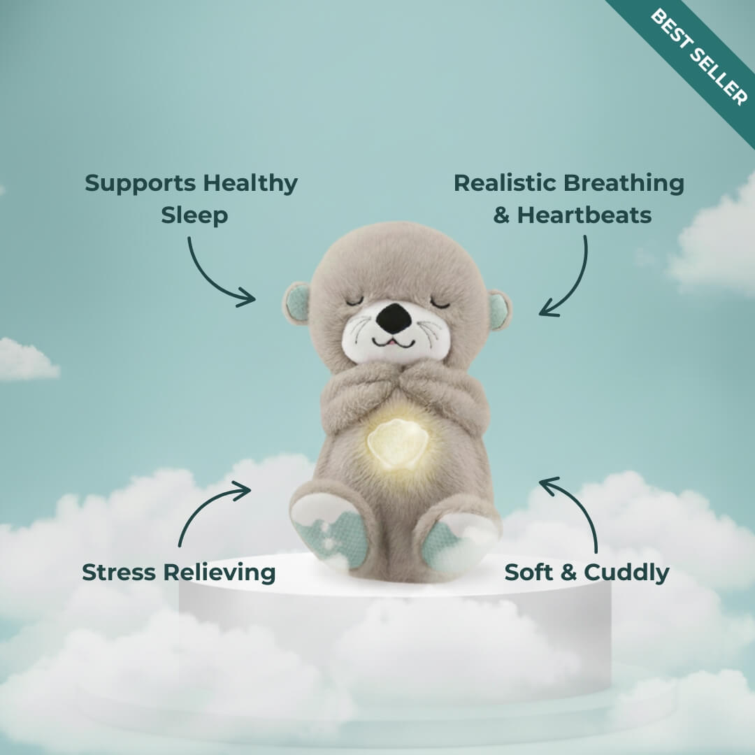 Peluche loutre câline vue de profil